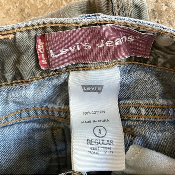 Vintage Little Boy Levi’s Cargo Jeans Embroidered Helicopter Camo Detailing (4) - Picture 11 of 12